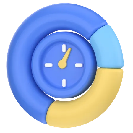 Shows Time Allocation For Activity 3D Icon