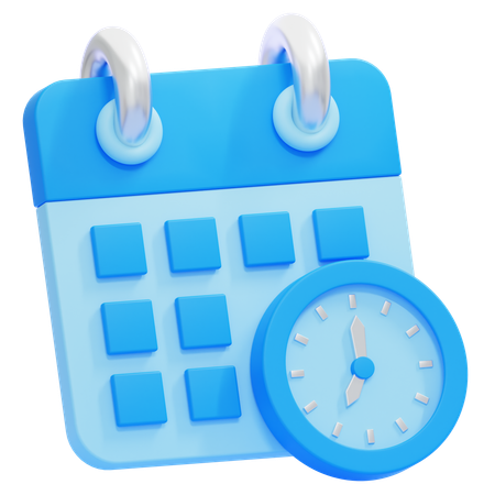 Time and Date  3D Icon