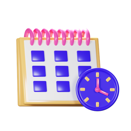 Time and Date 3D Icon