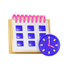 3d time and date illustration