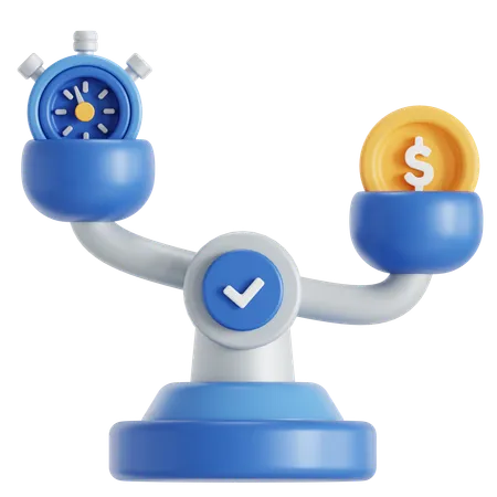 Time and money  3D Icon