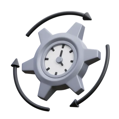 Time configuration  3D Icon