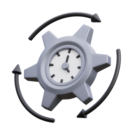 Time configuration 3D Icon