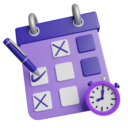 Time Deadline  3D Icon