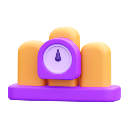 Time Diagram  3D Icon