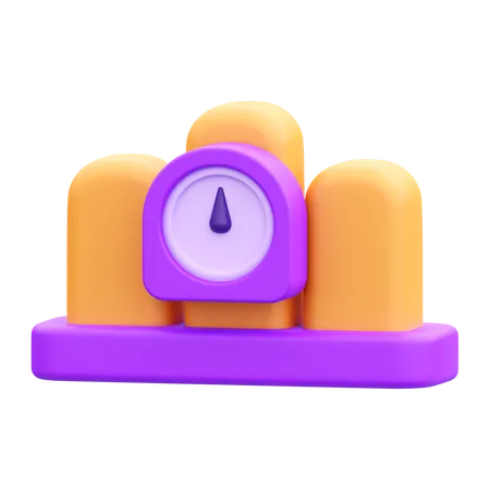 Time Diagram  3D Icon