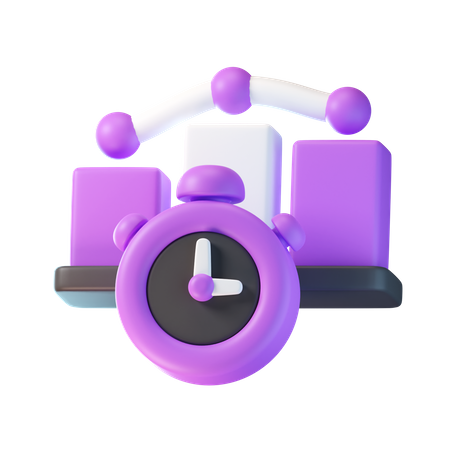 Time Diagram  3D Icon