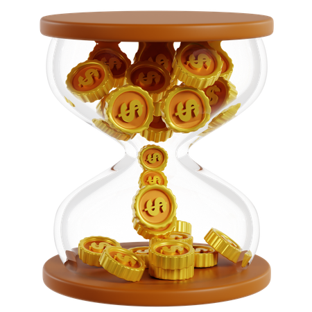 Time-Driven Wealth Accumulation  3D Icon