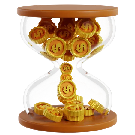 Time-Driven Wealth Accumulation  3D Icon