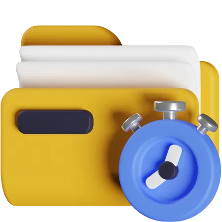 Time folder  3D Icon