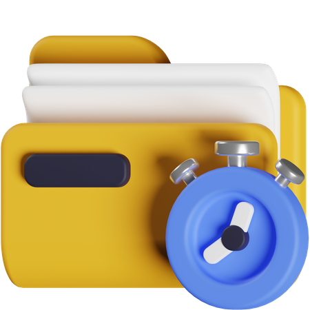 Time folder  3D Icon