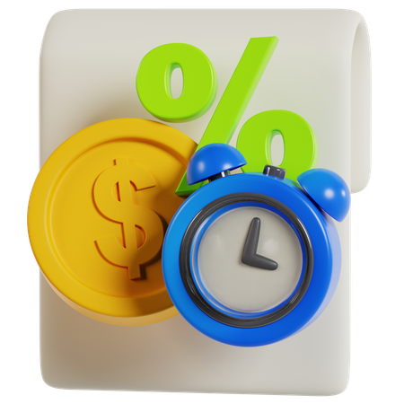 Time for Savings Loan  3D Icon