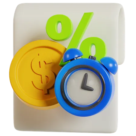 Time for Savings Loan  3D Icon