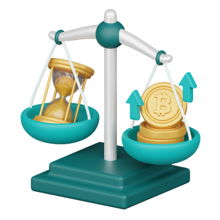 Time Is Bitcoin  3D Icon