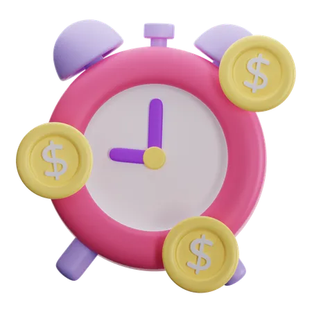 Time Is Money 3 D Time Management 3D Icon