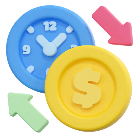 Time Is Money Illustration 3D Icon