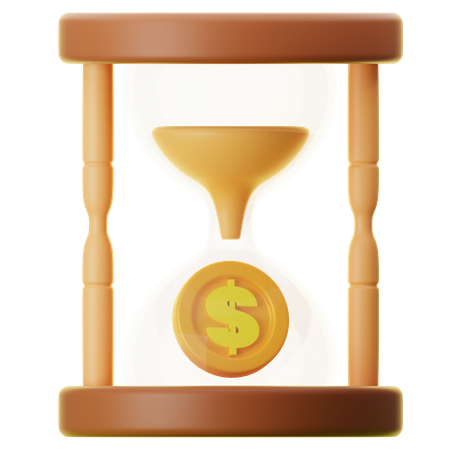 TIME IS MONEY  3D Icon