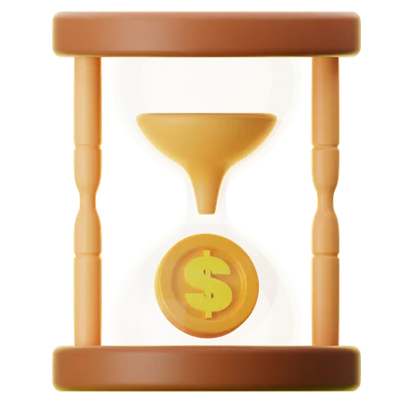 TIME IS MONEY  3D Icon