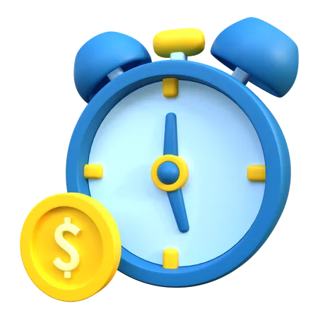 3 D Clock Icon To Know The Time 3D Icon