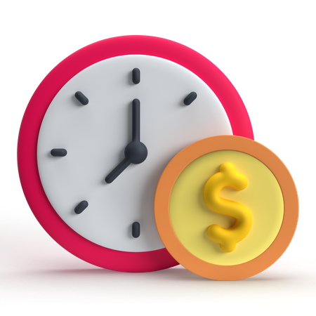 Time Is Money  3D Icon