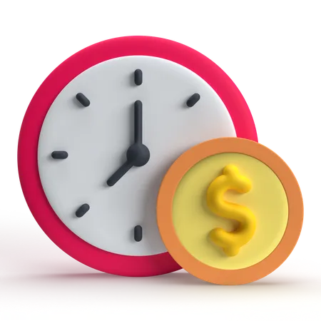 Time Is Money  3D Icon