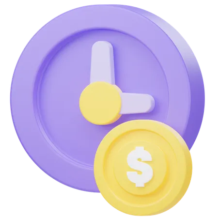 Time Is Money 3 D Illustration 3D Icon