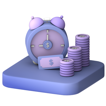 Time Is Money  3D Icon