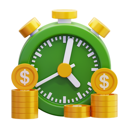 Time Is Money  3D Icon