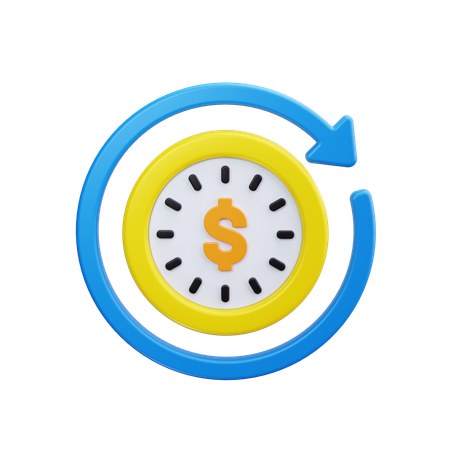 Time is money  3D Icon