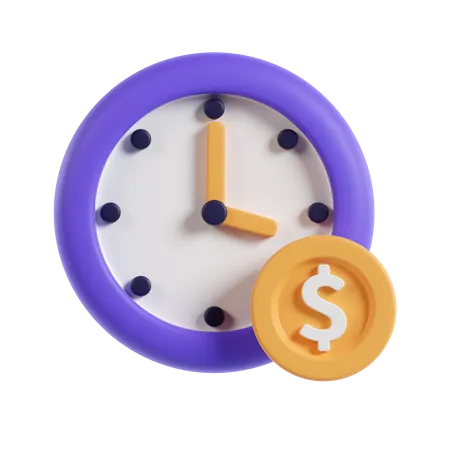 Time Is Money  3D Icon