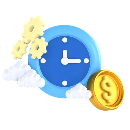 Time Is Money  3D Icon