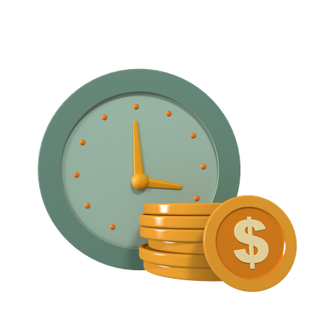 Time Is Money  3D Icon