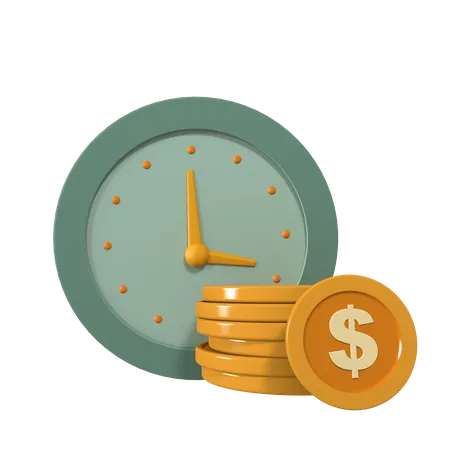 Time Is Money  3D Icon