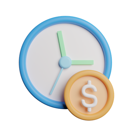 Time Is Money  3D Icon