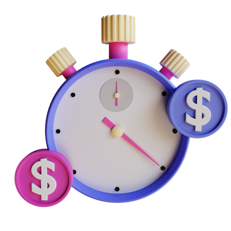 Time Is Money  3D Icon