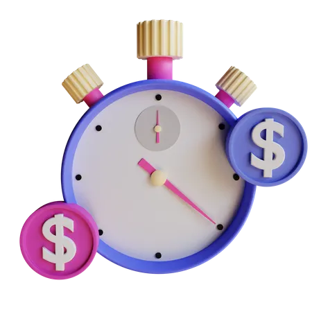 Time Is Money  3D Icon