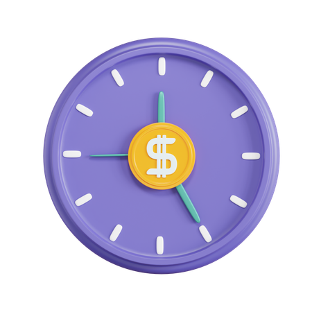 Time Is Money  3D Icon