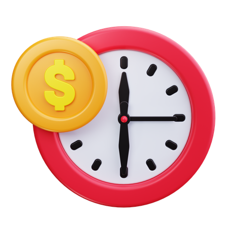 Time Is Money  3D Icon