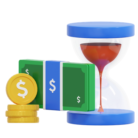 Time Is Money  3D Icon