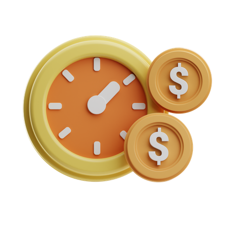 Time Is Money  3D Icon