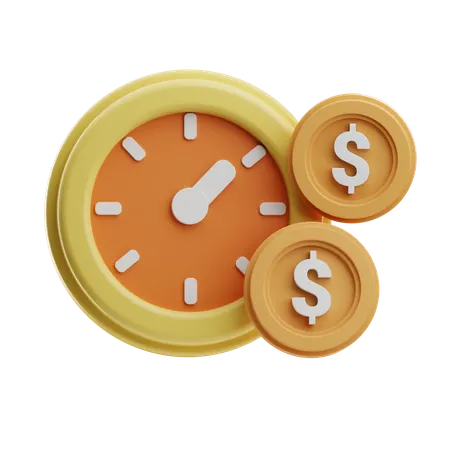 Time Is Money  3D Icon