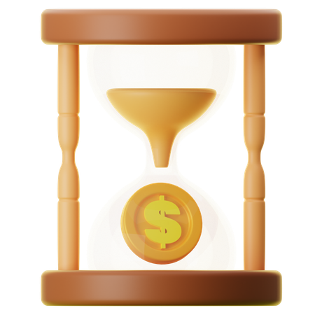 TIME IS MONEY  3D Icon