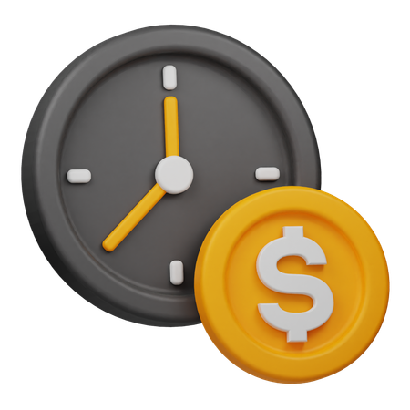 Time Is Money  3D Icon