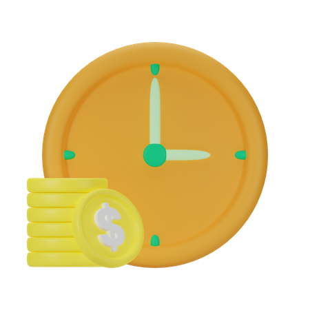 Time Is Money  3D Icon