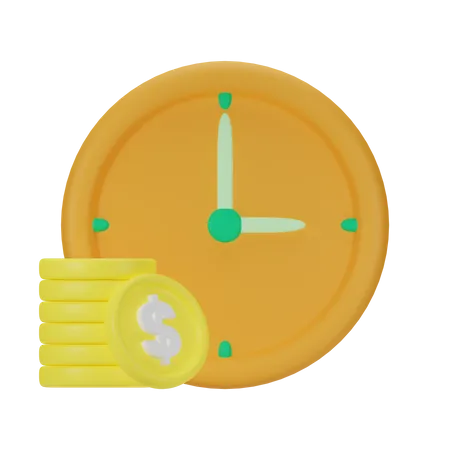 Time Is Money  3D Icon