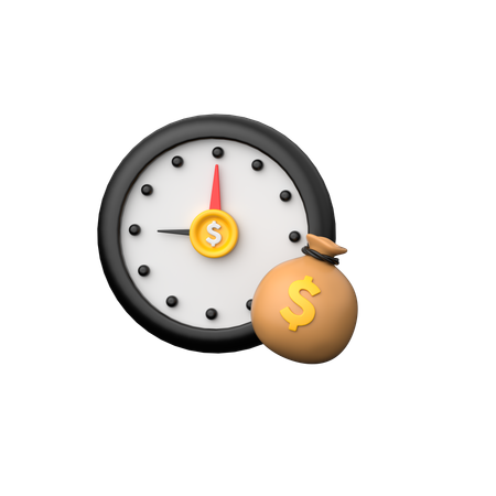 Time Is Money  3D Icon