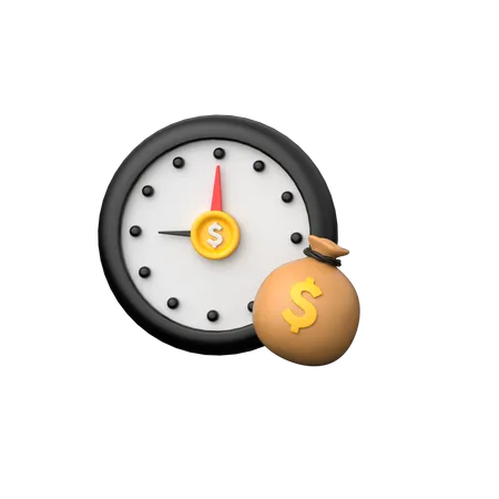 Time Is Money  3D Icon