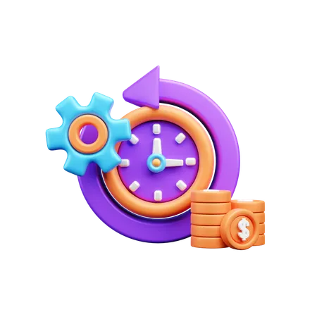 Time Is Money  3D Icon