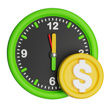 Time Is Money  3D Icon