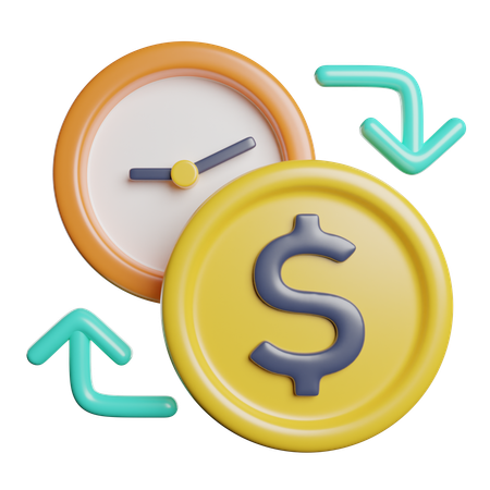 Time Is Money  3D Icon